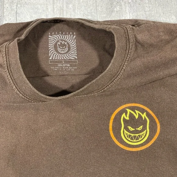 Brown Spitfire Skateboard Longsleeve - Picture 5 of 7